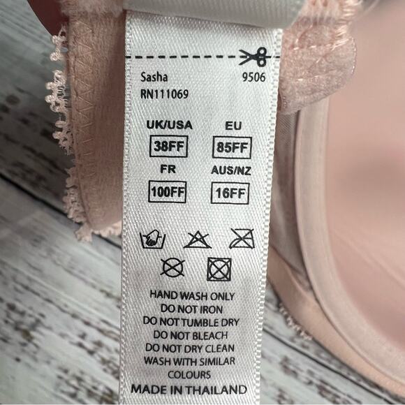 Sculptresse by Panache 38FF Sasha Molded Plunge T-Shirt Bra Soft Pink NEW - Picture 9 of 12